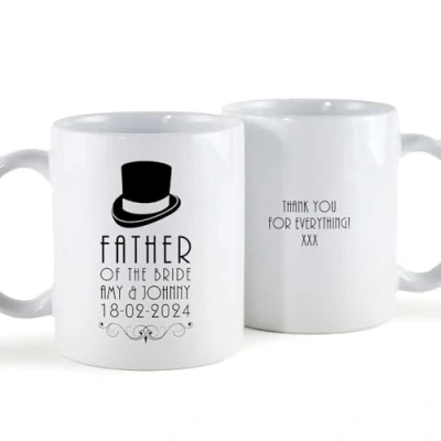 Image of The Gift Experience Personalised Father of Bride Mug, Gifts, Wedding Gifts