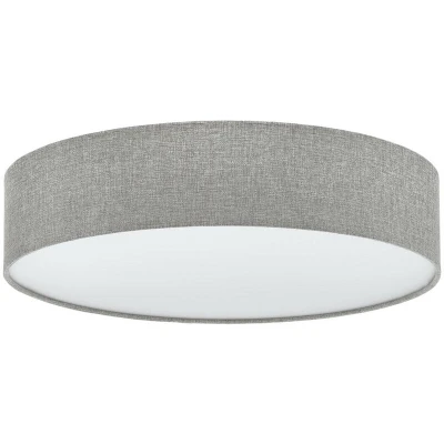 Image of EGLO Grey Pasteri ceiling lamp with linen shade 57 cm
