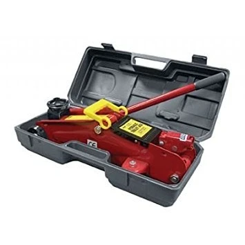 Image of Streetwize 2 Tonne Trolley Jack in Blow Moulded Case Fitted with swivel castor wheel