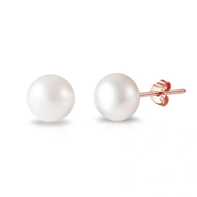 Image of Philip Jones Rose Gold Plated Sterling Silver Pearl Earrings