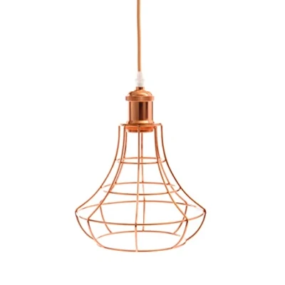 Image of INNOTECK DS 1052 Vintage Ceiling Pendant Light Shade Retro Rose Copper Metal cage Chandelier lampshade