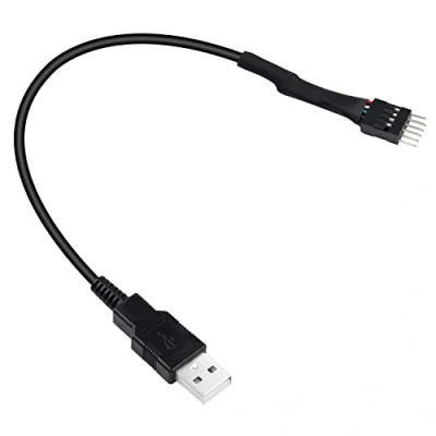Image of XMSJSIY USB A to 9 Pin Header, Motherboard Male IDC Dupont 2.0 Type Cable Cord Extender Adapter Converter 20cm