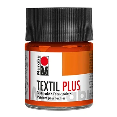 Image of Marabu Textil Plus Fabric Paint 50ml 023 Red Orange