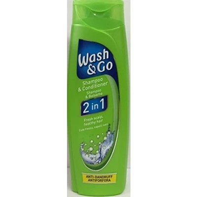 Image of THREE PACKS of Wash &amp; Go 2in1 Shampoo Conditioner Anti Dandruff 200ml