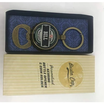 Image of &#039;Bill&#039; Busta Cap Personalised Key Ring and Bottle Opener