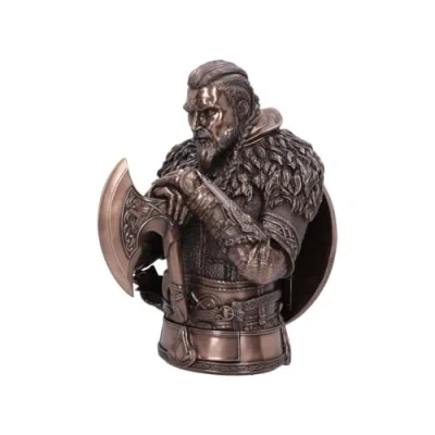 Image of Nemesis Now Assassin&#039;s Creed Valhalla Eivor Bust, 31cm, Resin, Bronze, Officially Licensed Merchandise, Cast in the Finest Expertly Finished Bronze