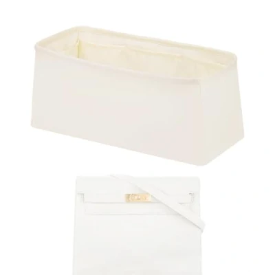 Image of XYJG Silk Bag Organiser Insert Fits Hermes Kelly Danse, Luxury Handbag &amp;Tote Shaper (Kelly Craie)