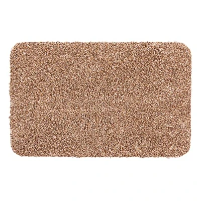 Image of ASTRA Dirt Trapper Mat, Washable Inside, 40 x 60 cm, Beige 100% Cotton Door Extremely Absorbent, Non Slip Doormat Easy Care
