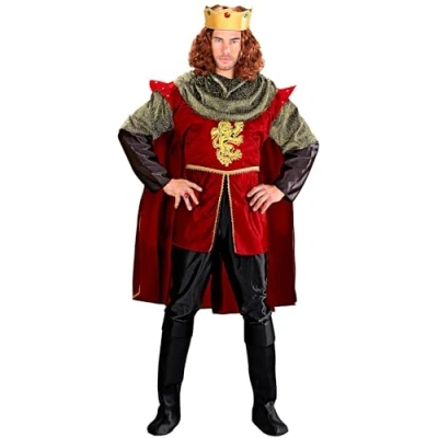 Image of Mens Royal Knight Costume Small UK 38/40&quot; for Medieval Royalty Fancy Dress