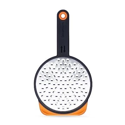 Image of Dreamfarm Ograte Coarse 6mm Food Grater with 2 Way Blades for Efficient Grating Lemon Zester Tool Non Slip Foot Greater Control Orange