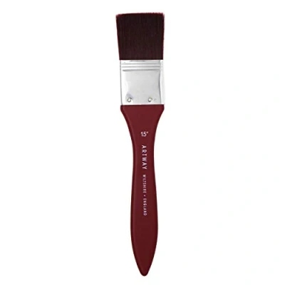 Image of Artway 1.5&quot; Flat Wash Paint Brush Wooden Handle Nylon Bristles