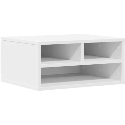 Image of vidaXL Printer Stand White 49x40x22,5 cm Engineered Wood