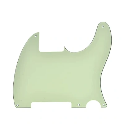 Image of Dopro 5 Hole Tele Blank Guitar Pickguard Scratch Plate for FD Telecaster Esquire Mint Green 3 Ply