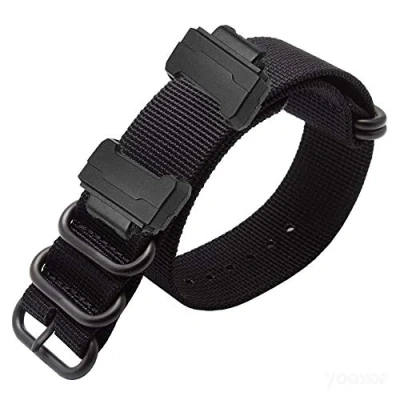 Image of YOOSIDE Watch Strap for Casio G Shock, Nylon with Stainless Steel Buckle Replacemment Wristband Shock DW5600/DW 6900,GW M5610/GW 5000 5035 (Black)