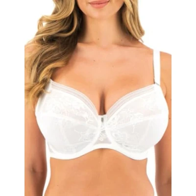 Image of Fantasie Womens Fusion Lace Side Support Bra White Polyamide Size 30FF