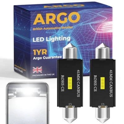 Image of 41mm 239 Festoon C5w led Car Bulb License Number Plate 1860 Series Xenon White Interior lights 272 T4W Bright Dome Reading Map Lamps Boot Light Footwell Bulbs 12v