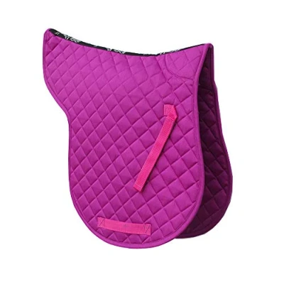 Image of Rhinegold Cotton Quilted Numnah Pony Raspberry