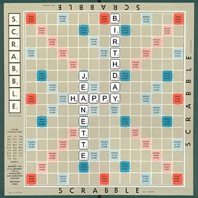 Image of Scrabble board any size up to 8&quot; Cake Topper Edible Icing