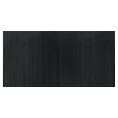 Image of vidaXL Bamboo Area Rug for Living Room Stylish &amp; Durable, Black Floor Carpet, Rectangular 100x200 cm, Easy Maintenance, Non Slip Backing