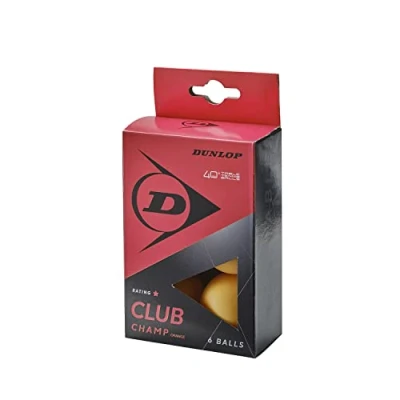 Image of Dunlop Club Champ 6 Table Tennis Balls Orange, Beginner Training