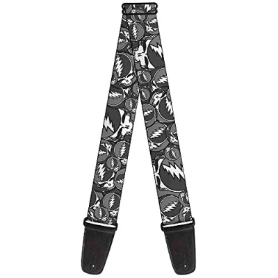 Image of Buckle Down GS WGD014 Guitar Strap &quot;Steal Your Face Stacked Gray&quot;