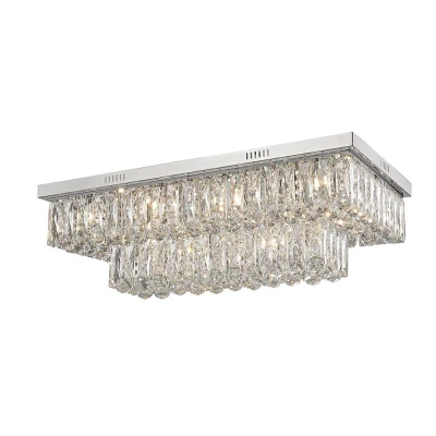 Image of Lilou 12 Light Flush Convertible Ceiling Chrome