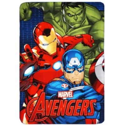 Image of Aymax Avengers Hulk Captain America Iron Man Fleece Blanket 140 x 100 cm
