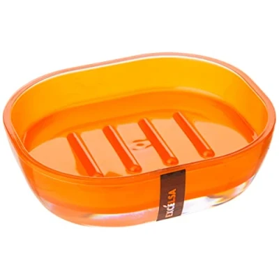 Image of Excelsa Soap Dish, Polystyrol, Orange, 15.7 x 11 4 cm