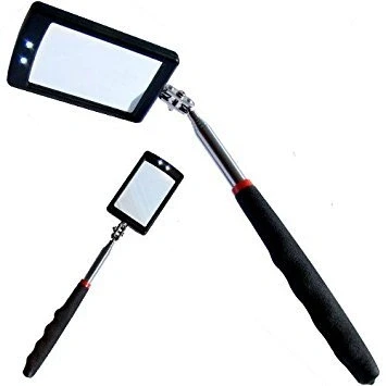 Image of Xtools Telescopic Inspection Mirror with 2 Bright LEDs Extends 29 87cm