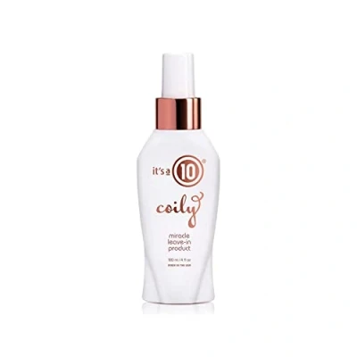 Image of It’s a 10 Haircare Coily Miracle Leave In, Conditioning Spray, Frizz Free, for Curly and Wavy Hair, Natural Ingredients, 120ml
