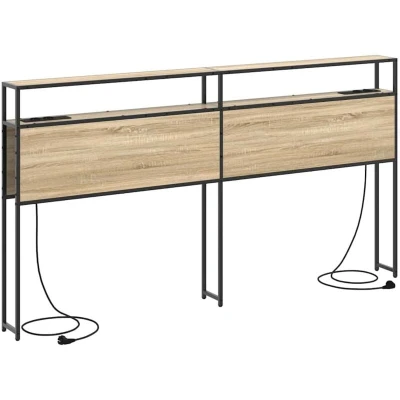 Image of vidaXL Storage Headboard Sonoma oak 180 cm Engineered wood