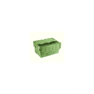 Image of Green Attached Lid Container 54L