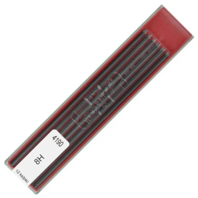 Image of Koh I Noor 4190 8H 2.0 mm Graphite Leads for Technical Drawing and Retouching.