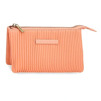 Image of Pepe Jeans Aurora Purse Three Compartments Orange 17.5x9.5x2 cm Synthetic Leather