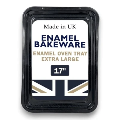 Image of Chabrias Ltd 43cm Vitreous Enamel Extra Large Oven Baking Tray