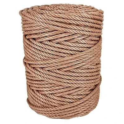 Image of Clothe Washing Line Outside. Plastic Rope Cord. Campervan Essentials. For Camping, Nautical and DIY. Made in Spain. 5MM*100M. Brown