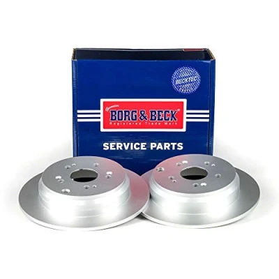 Image of Borg &amp; Beck BBD4748 Brake Disc Pair (Rear): Honda CR V 07