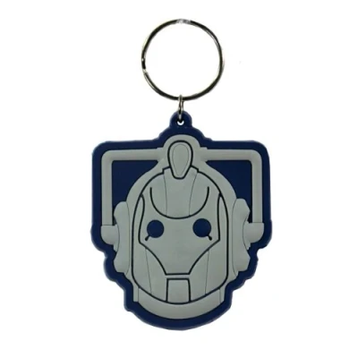 Image of Pyramid International Doctor Who Cyberman Rubber Keychain, Multi Colour, 4.5 x 6 cm