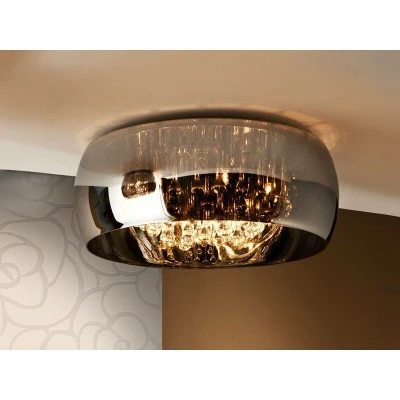Image of Argos 6 Light Crystal Flush Ceiling Chrome, Mirror, G9