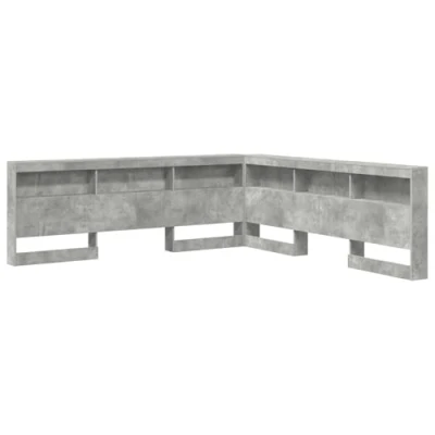 Image of vidaXL Storage Headboard Concrete grey 180 cm Engineered wood