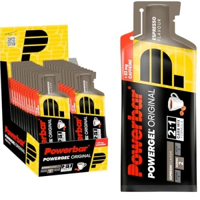 Image of Powerbar PowerGel Original Espresso 24x41g High Carb Energy Gel + C2MAX 53 mg Caffeine