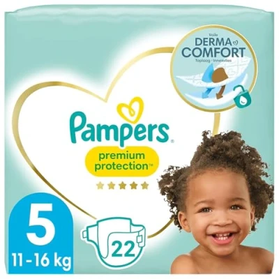 Image of Pampers Baby Nappies Size 5 (11 16 kg) Premium Protection Pack of 22