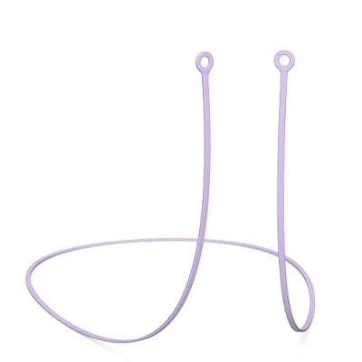 Image of CURVD Earplug Lanyard, Soft Durable Flexible Premium Silicone Cord Works with Most Earplugs Removable Tips Compatible Everyday, Loop Quiet/Engage/Experience, Vibes and More (Purple)