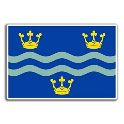 Image of 2 x 10cm Cambridgeshire UK Vinyl Stickers Travel Sticker Laptop Luggage #32809 (10cm Wide)