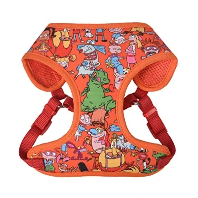 Image of Nickelodeon All Stars Dog Harness for Large Dogs No Pull Vest with Characters from Rugrats, Hey Arnold, and More, Multicolor (FF15715)
