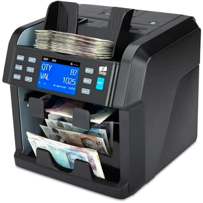 Image of ZZap NC70 Mixed Denomination Banknote Counter/Counterfeit Detector/2 Pocket Sorter Money Cash Currency Value Machine