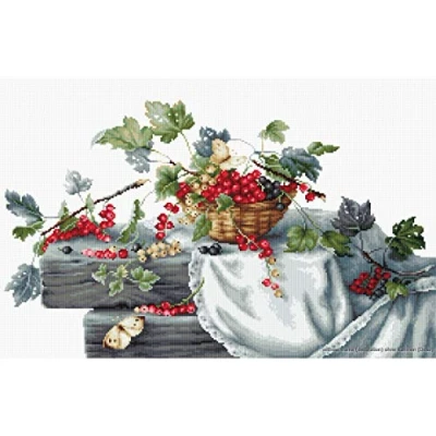 Image of Luca S Currants II Counted Cross Stitch Kit, Pack of 1, Red