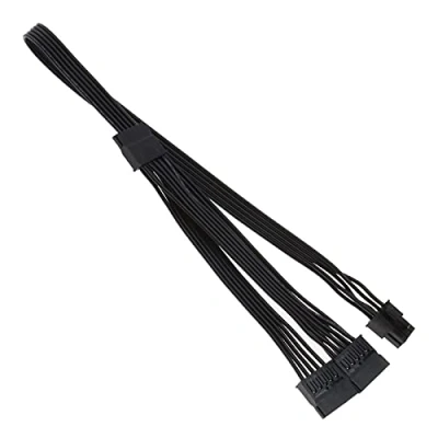 Image of YINETTECH 6 pin Male to 3x 15 Female SATA Hard Drive Interface Adapter Power Supply Cable 1007 18AWG Compatible with Corsair Modular PSUs