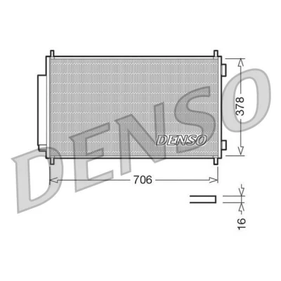 Image of 80110SWAA01, 80110SWWG01, 80110SWWG02, 80110SWYG01 Condenser DENSO DCN40002 with dryer 706x378x16 R134a 706mm HONDA: CR V 3