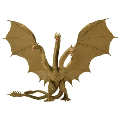 Image of MonsterVerse Godzilla King of the Monsters 6 Inch Titan Ghidorah Articulated Action Figure with Battle Damage Reveal Feature, Suitable for Ages 4 Years+